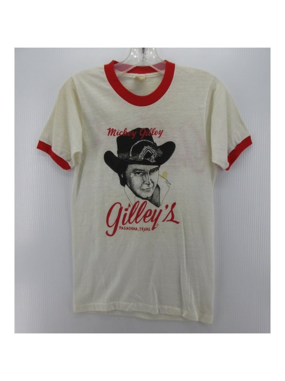 VTG Mickey Gilley Shirt Small Club Ringer Country 80s Screen Stars *